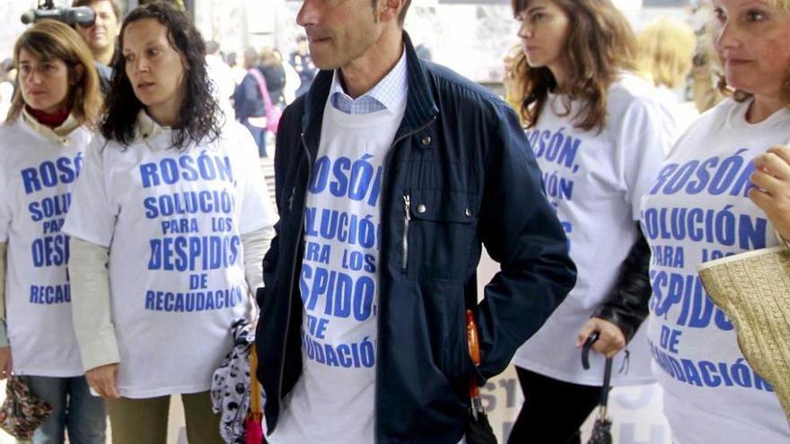 Trabajadores de La Auxiliar, en una de sus protestas.