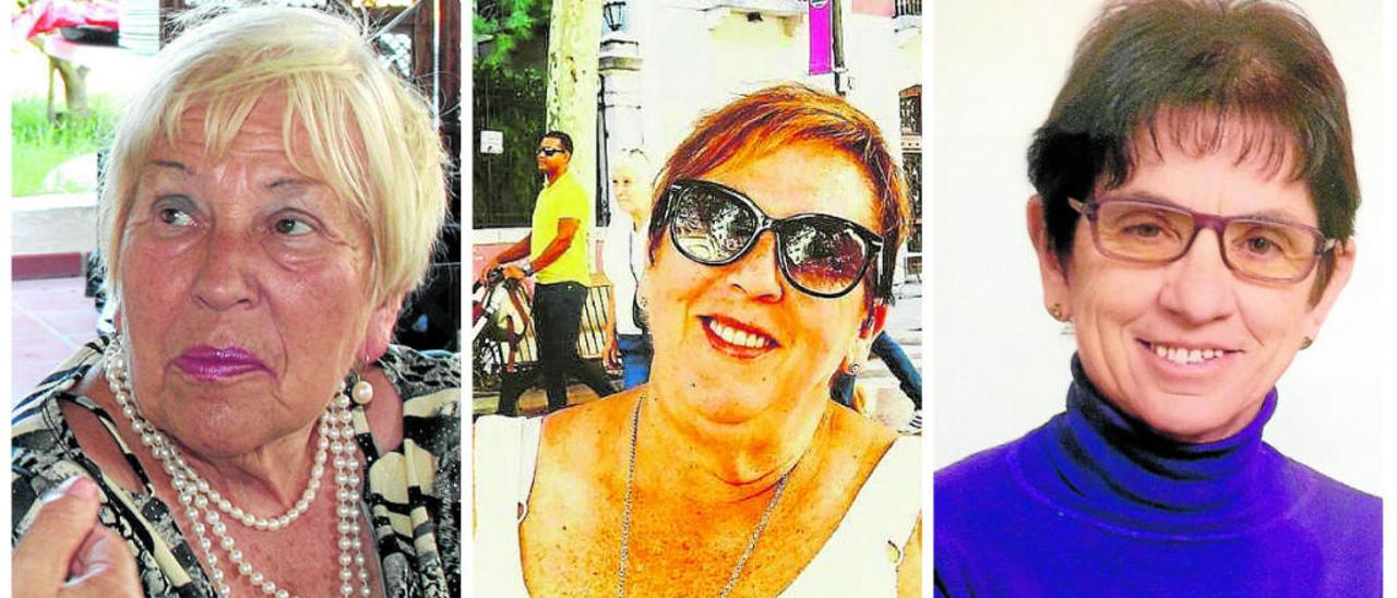 Myriam Pérez, Rosa Genís y Carmen Gil, las tres mujeres que serán homenajeadas el 7 de marzo.