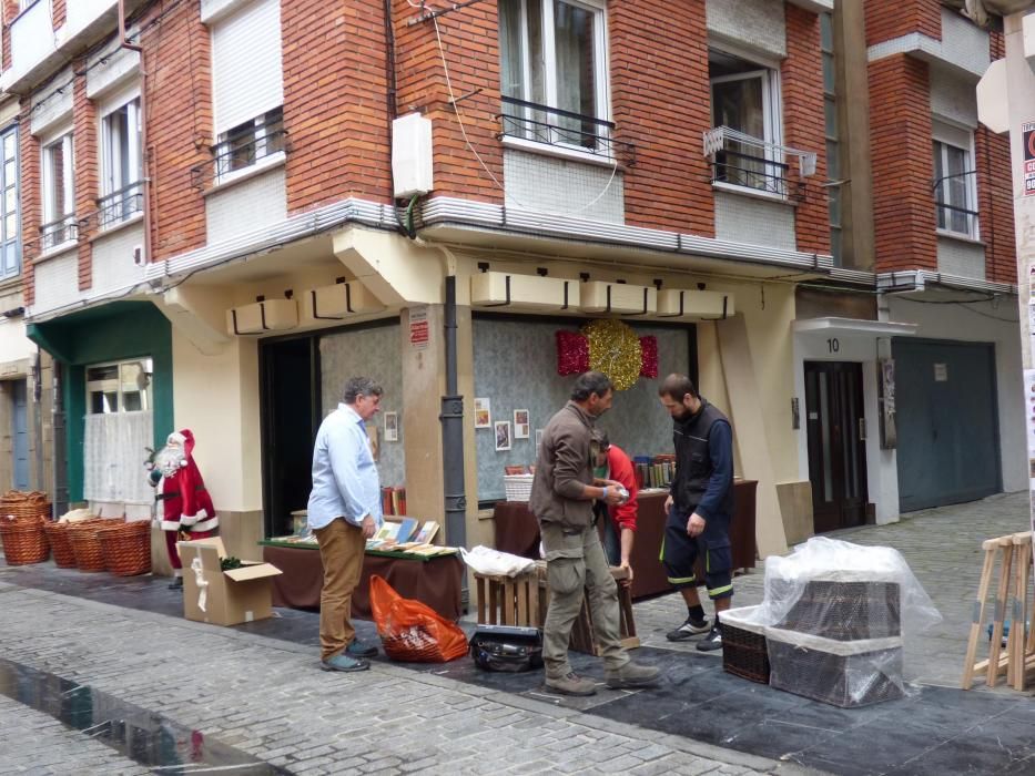 Preparativos para rodar el anuncio de la Lotería de Navidad en Villaviciosa