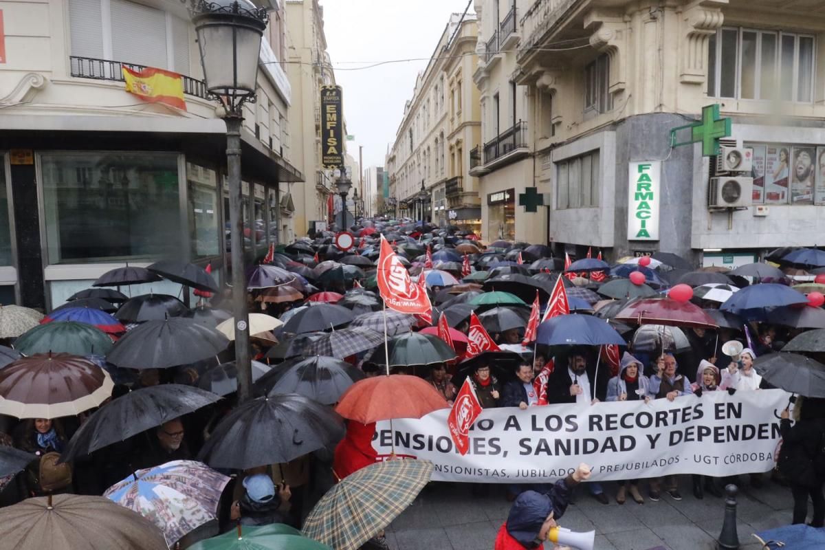 Marcha por las pensiones en Córdoba