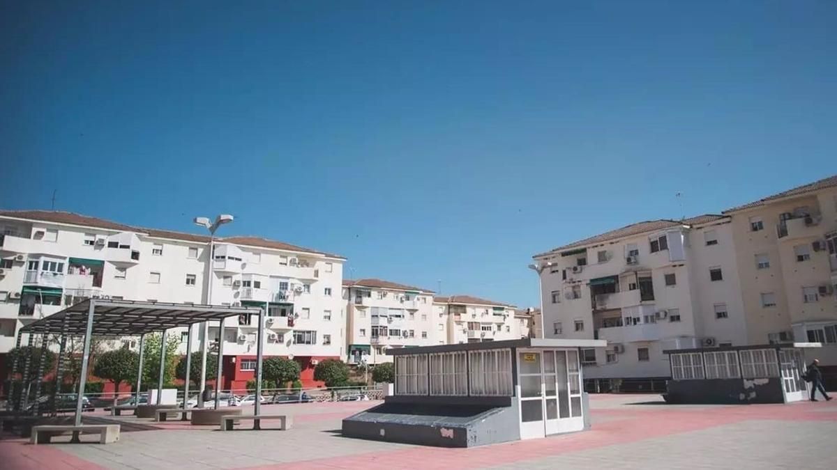 La plaza de Gabriel y Galán de Mérida.