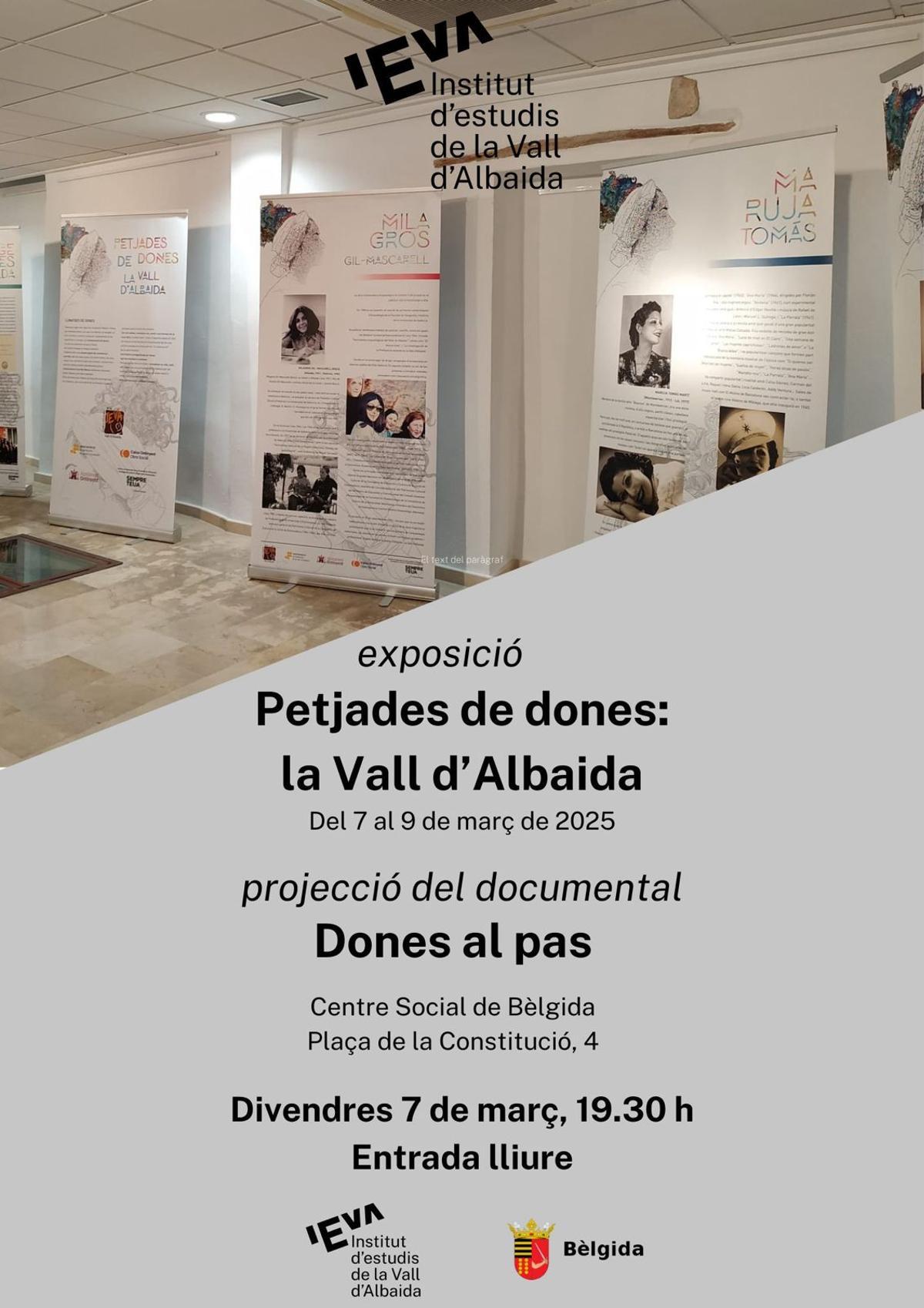 La exposición del IEVA llega a Bèlgida y Alfarrasí.