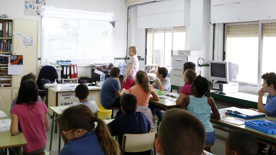 Alumnos de Primaria en un colegio de Valencia.