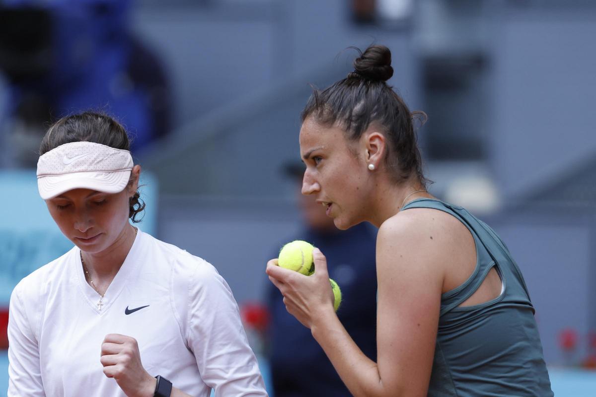 Las mejores imágenes de la final de dobles femenino del Mutua Madrid Open ganada por Sara Sorribes y Cristina Bucsa