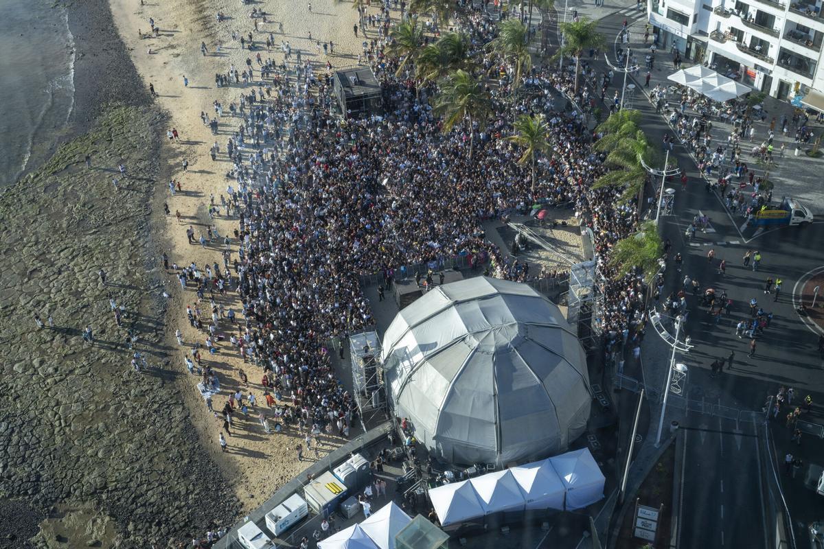 Rodaje del concierto de 'La Reina del Flow 3' en Lanzarote