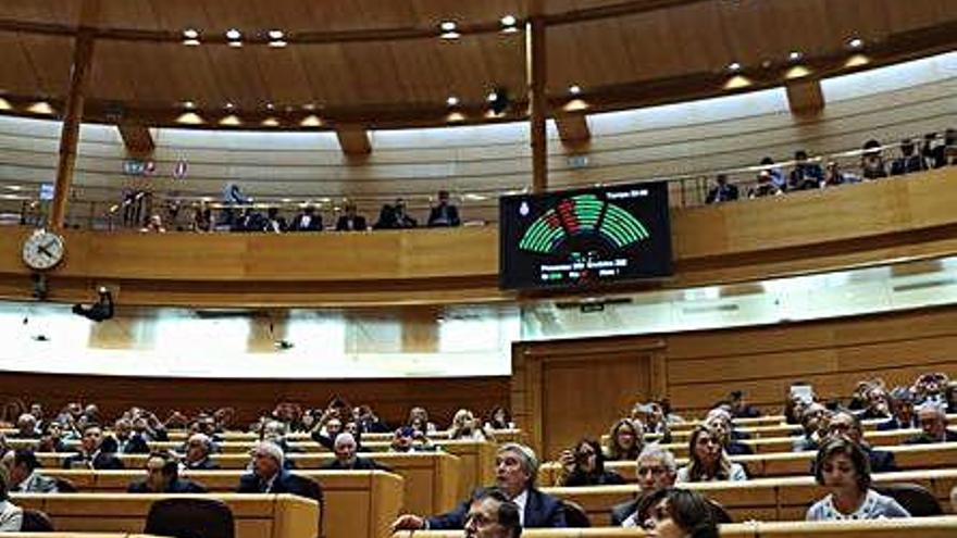 Mariano Rajoy, en el Pleno del Senado en el que se aprobó la aplicación del artículo 155.