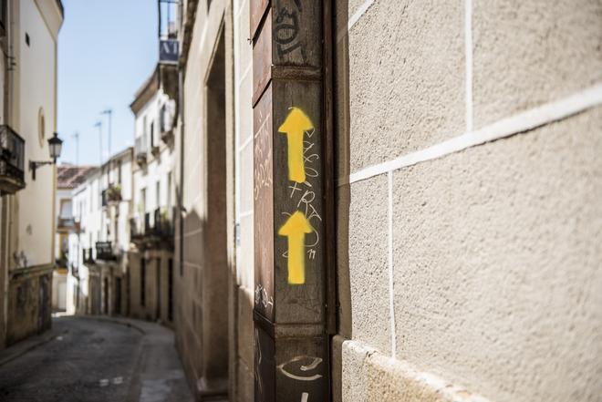 Fotogalería | Estas son las pintadas aparecidas en edificios históricos de Cáceres