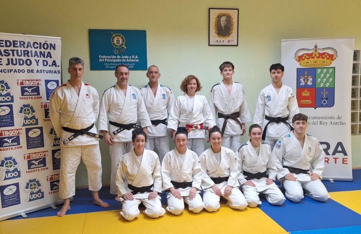 Equipo asturiano que formará parte de la selección española en las Kata World Series. | FEDERACIÓN ASTURIANA DE JUDO