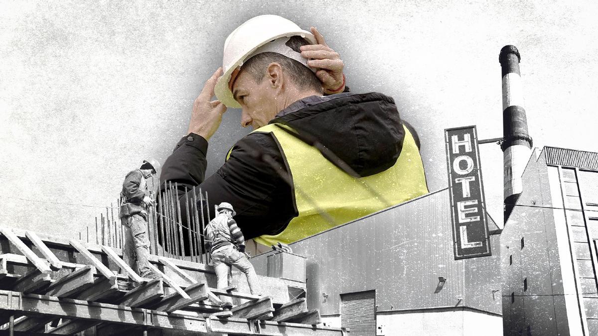 Pedro Sánchez en el acto de demolición de acuartelamientos en el barrio de Campamento.