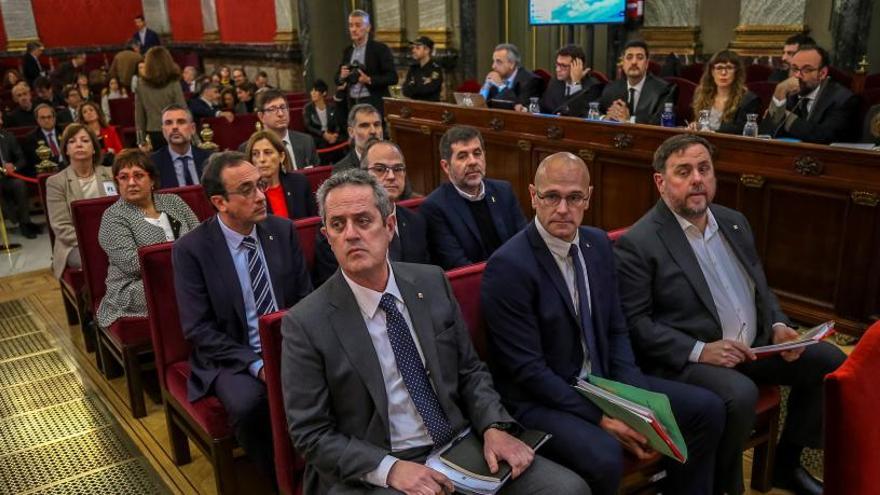 Imatge dels líders independentistes al judici