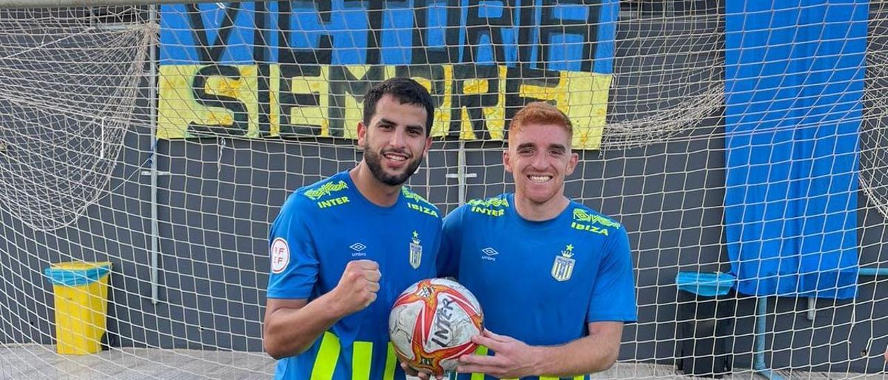 Gianluca Vaccarini y Luis Simigliani, autores de los goles del Inter Ibiza frente al Mercadal.