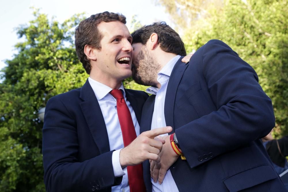 Pablo Casado visita Murcia un día antes del cierre de campaña