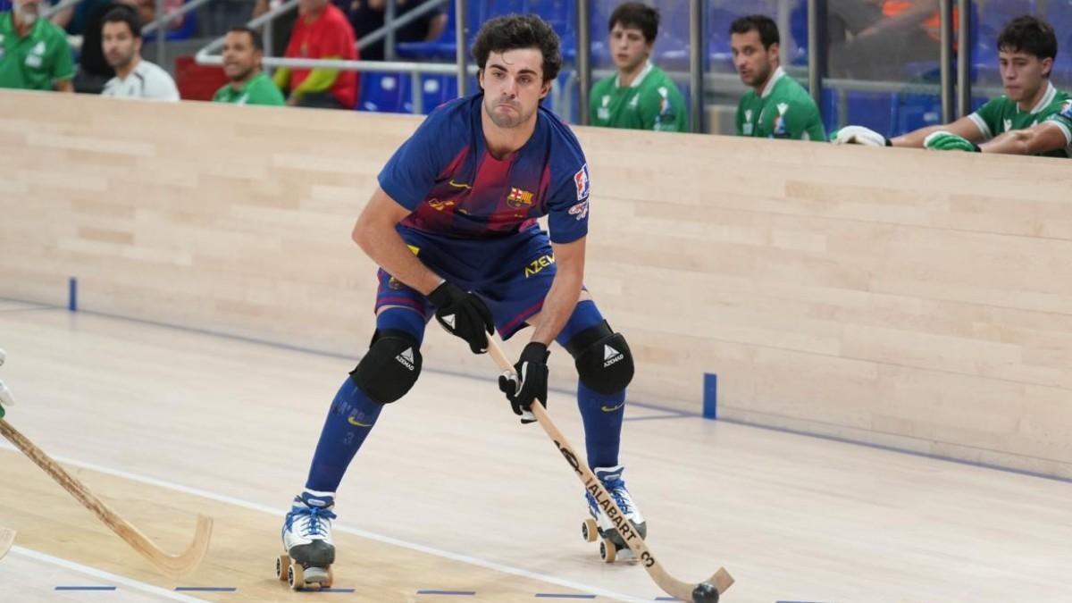 Nacho Alabart, durante un partido de liga