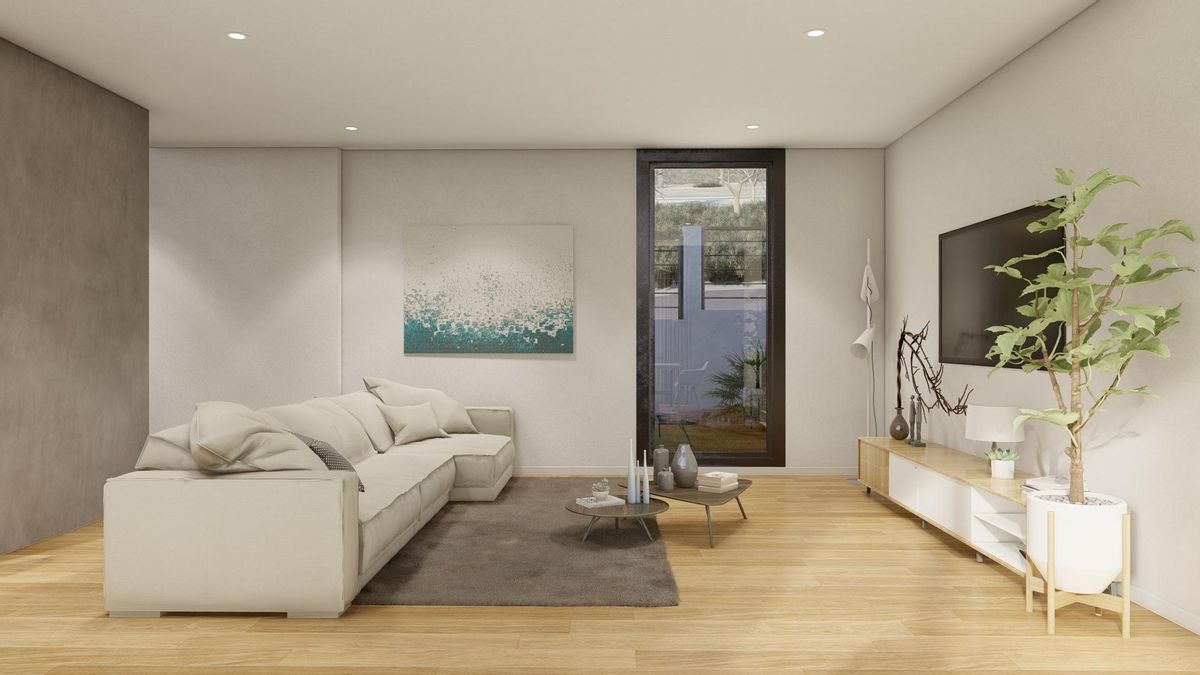 Interior de modelo de vivienda 'pasivhaus' en el Candelaria.