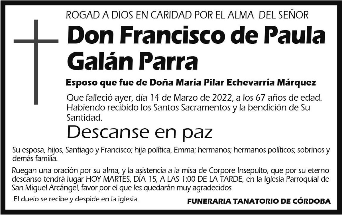 Francisco de Paula Galán Parra