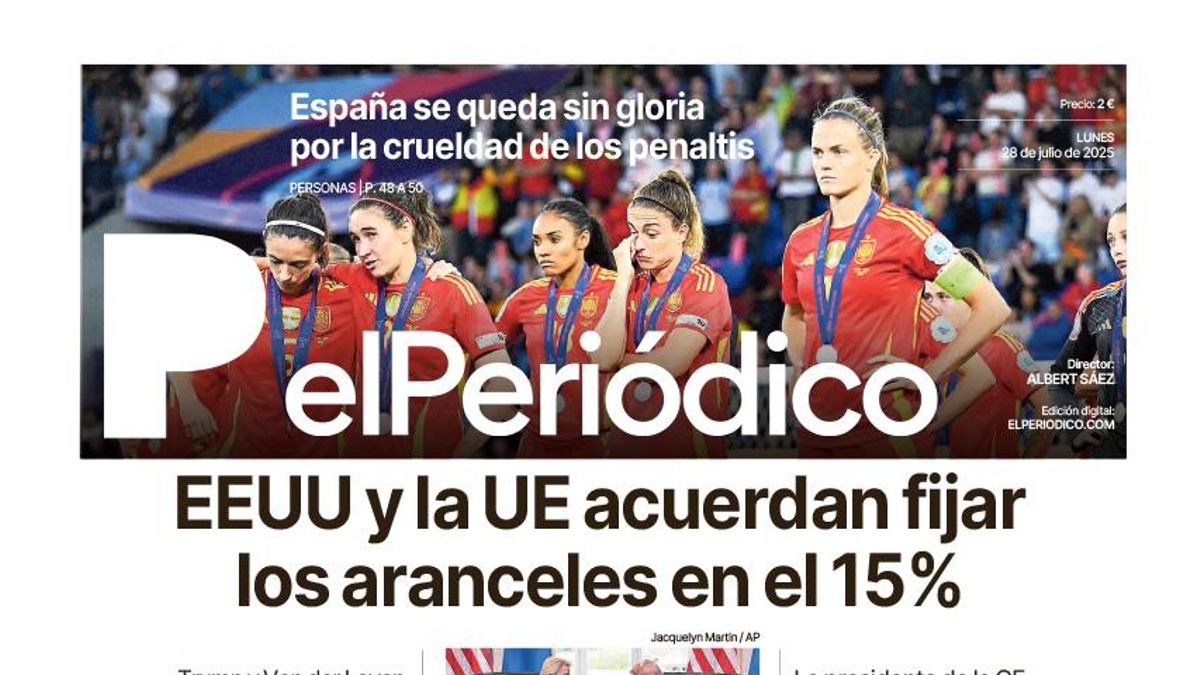 La portada de EL PERIÓDICO del 28 de julio de 2025