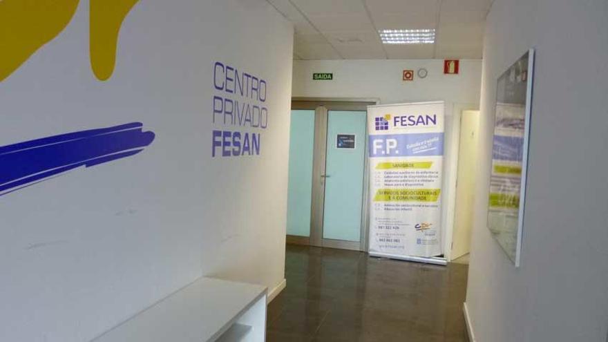 Interior de la sede de la Fundación Fesan en Santiago de Compostela.