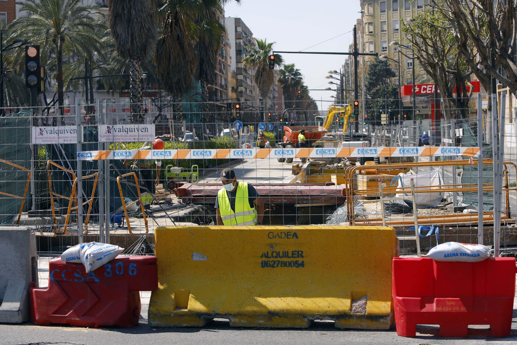 Así avanzan las obras de Peris y Valero