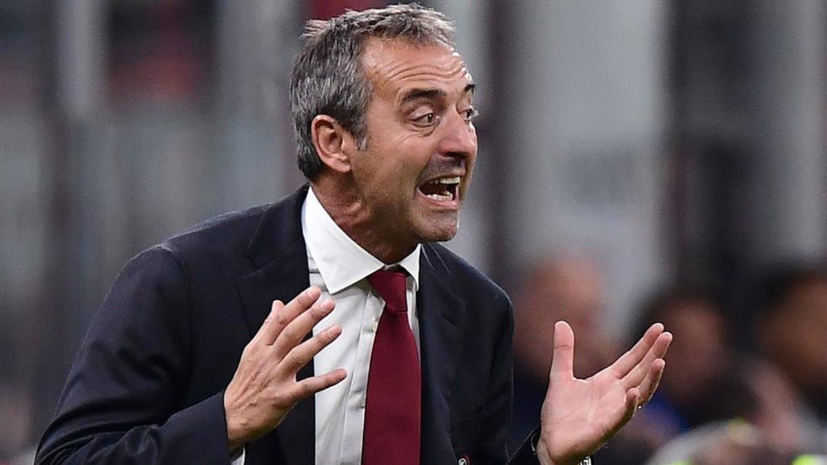 Marco Giampaolo, muy cuestionado en el Milan tras un mal arranque de curso