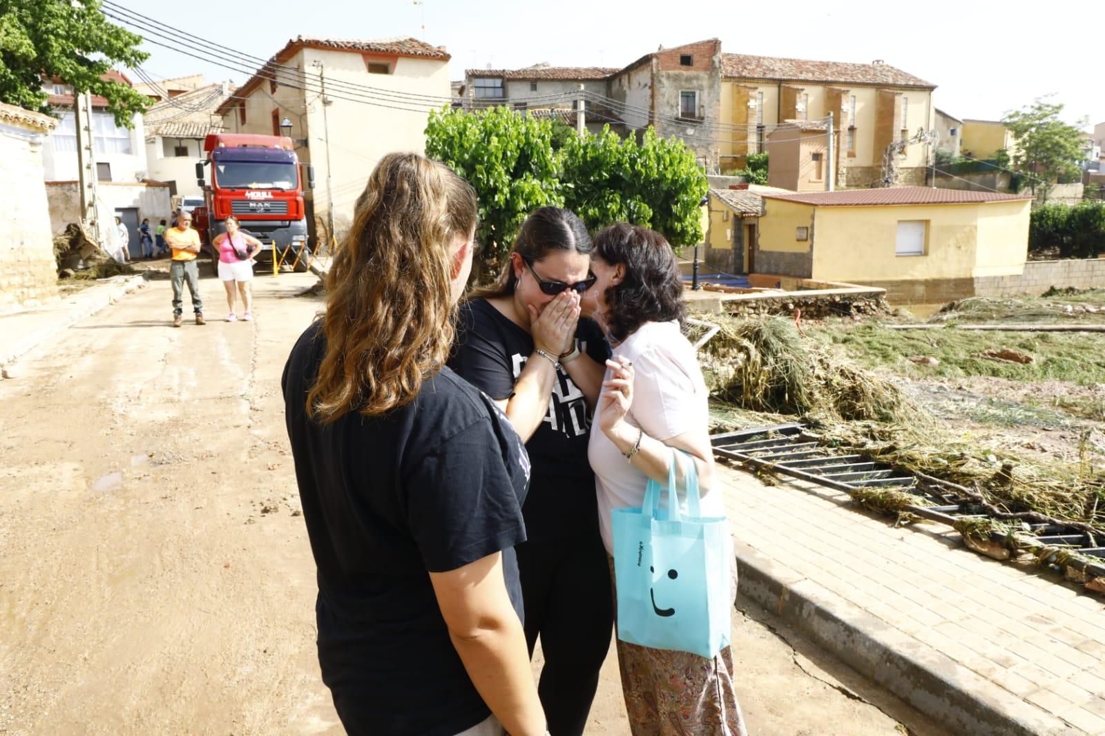 En imágenes | Así ha quedado Azuara tras la fuerte tormenta que causó destrozos este viernes