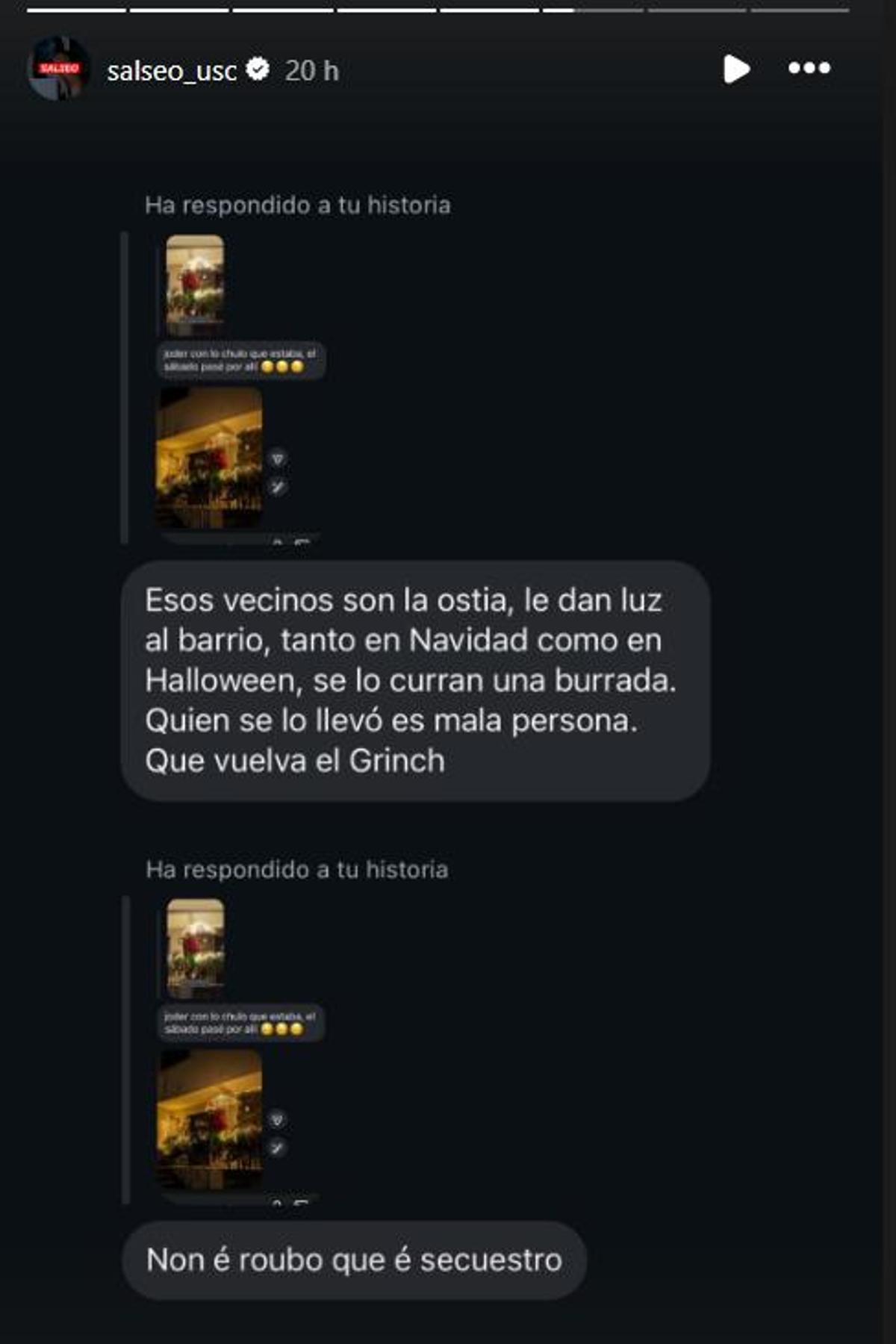 Captura de pantalla compartida por Salseo USC