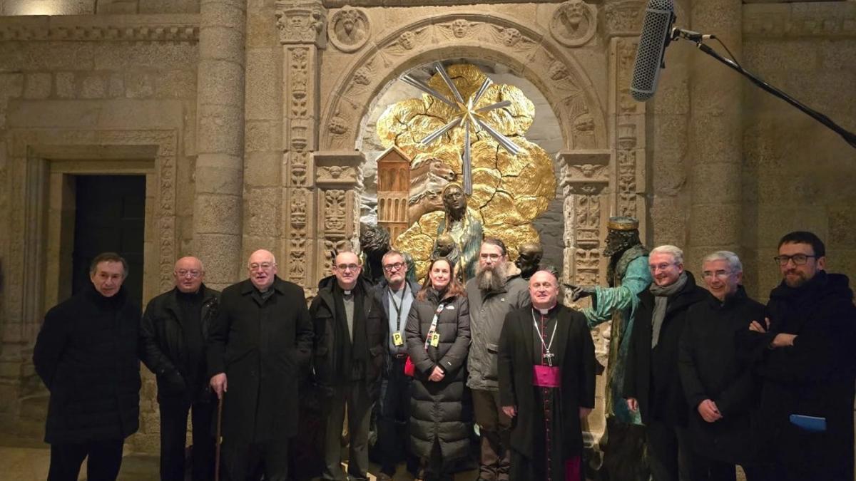 Acto de presentación del conjunto escultórico 'Epifanía', en la Catedral de Santiago.