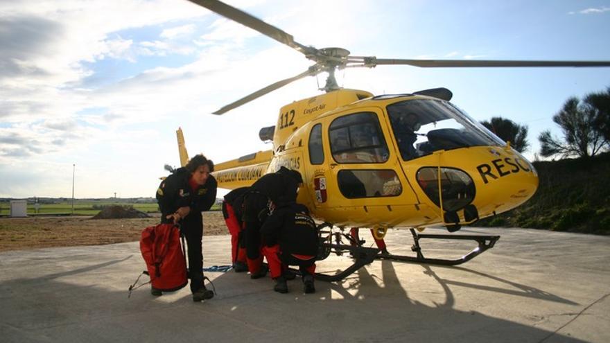 El 112 movilizó un helicóptero de rescate.