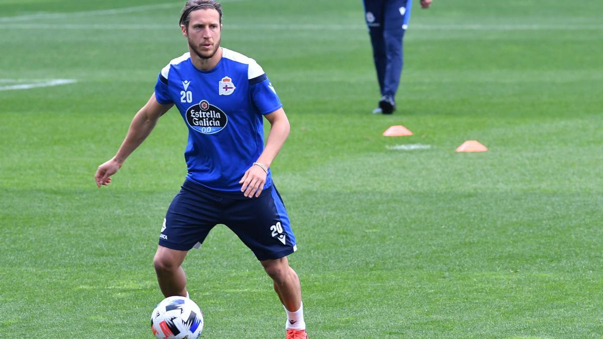 Keko Gontán en un entrenamiento.