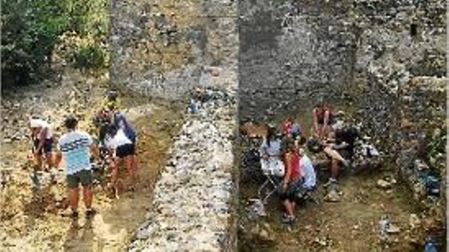 Intervenció arqueològica al castell de Sant Iscle de Vidreres.