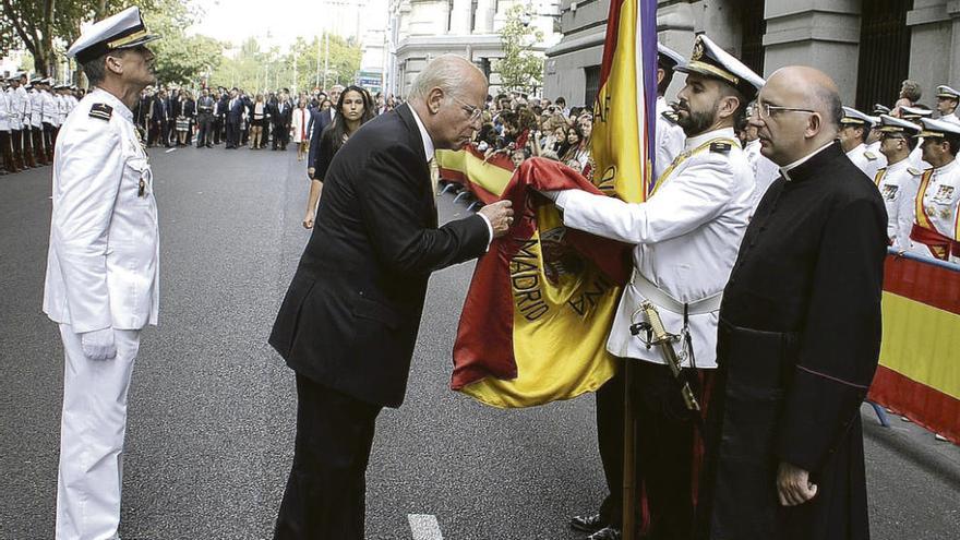 Jura de bandera de García Faria, presidente de los Caballeros Cubicularios, en Madrid.