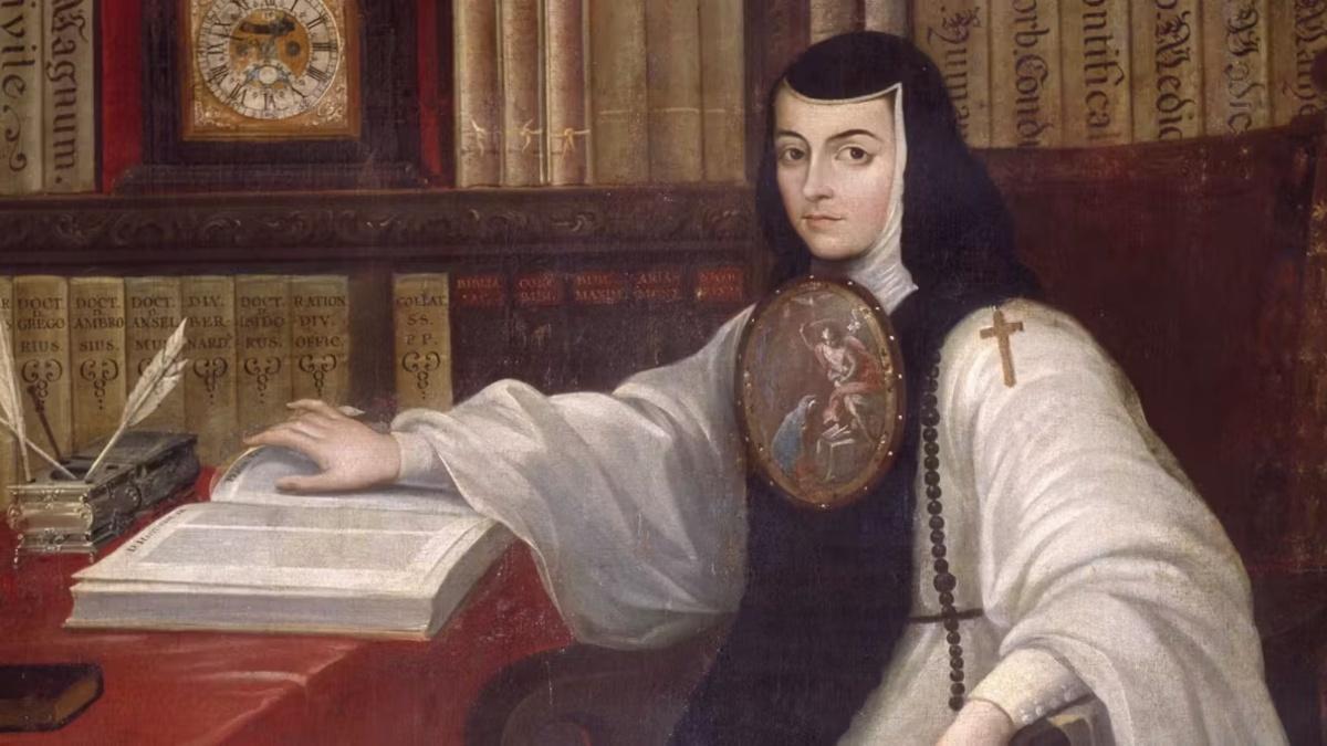 Retrato de sor Juana Inés de la Cruz por Miguel Cabrera.