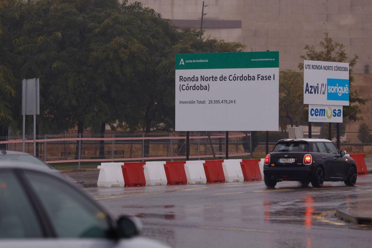 Cortes de tráfico de la Ronda Norte en la Glorieta María de Maeztu