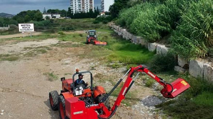 Vinaròs adelanta los trabajos de limpieza de barrancos por las lluvias