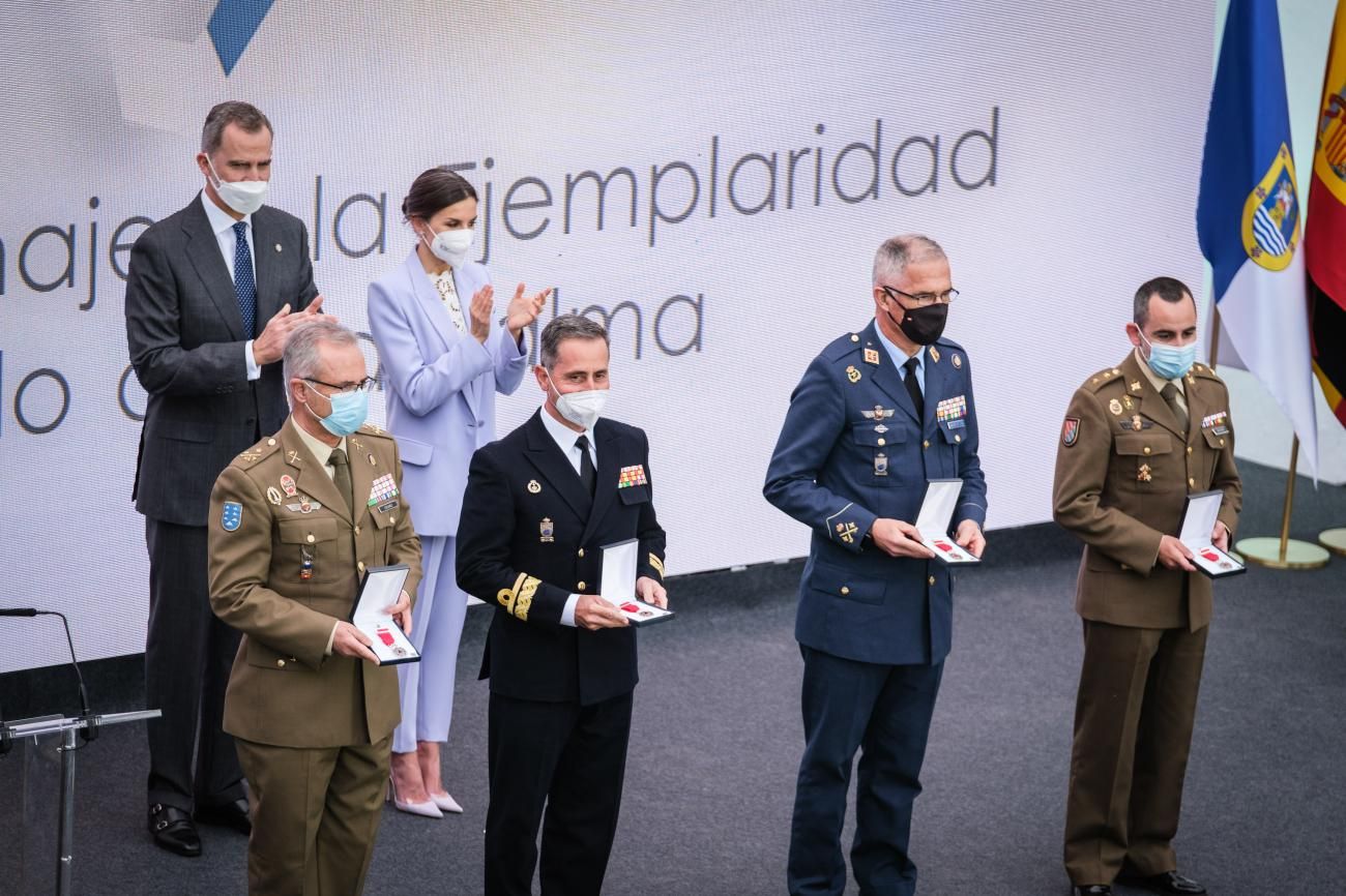 Visita del Rey y los presidentes de la CCAA a La Palma