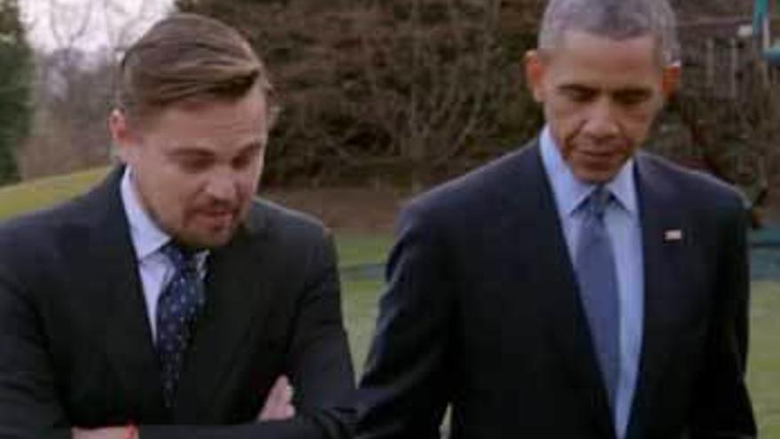 DiCaprio y Obama, en una imagen del documental.