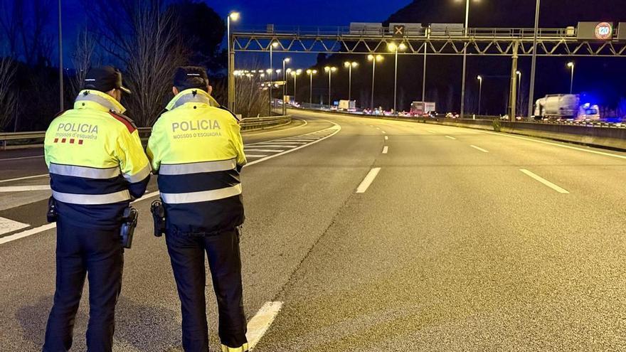 Ramon Lamiel, director del Servei Català de Trànsit, explica el tall de l'AP-7