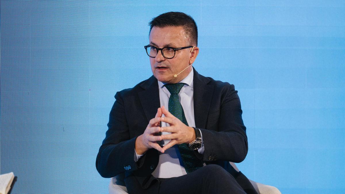 El conselleiro de Emprego, durante su intervención en una mesa redonda en el foro España 360..