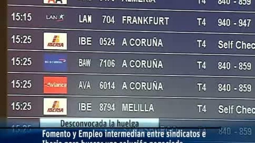 Los pilotos desconvocan los paros en Iberia