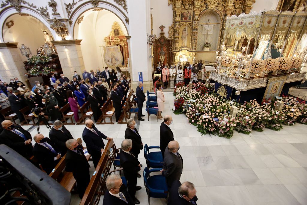 San Francisco acoge la misa en honor de la Dolorosa del Paso Azul de Lorca