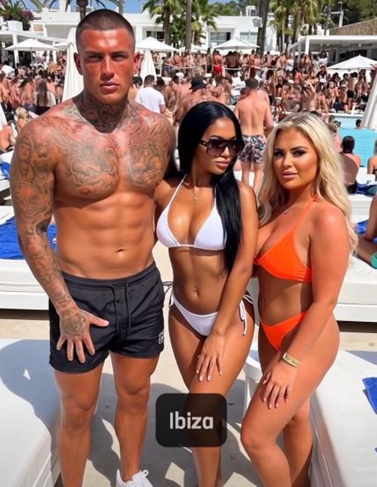 Imagen creada por Inteligencia Artificial sobre los estereotipos de Ibiza