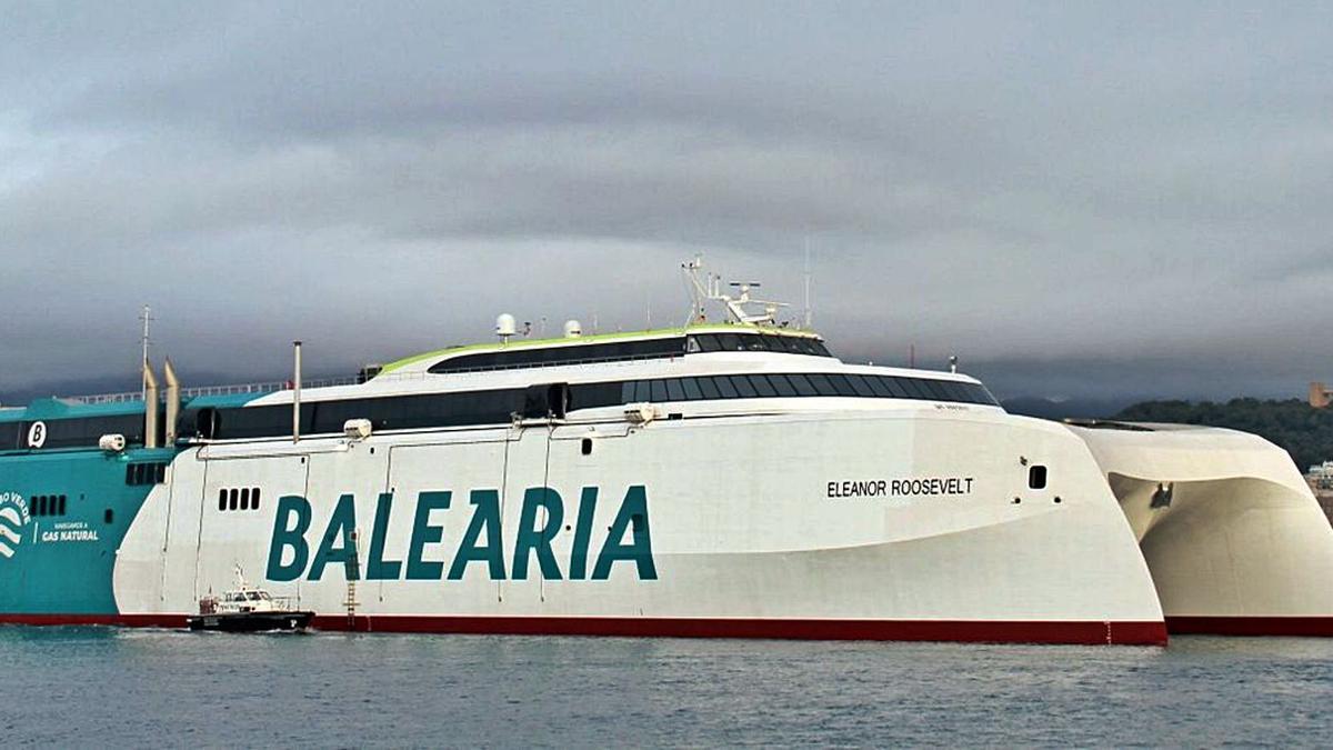 El ferry rápido “Eleanor Roosevelt”, en el puerto de Palma de Mallorca. | Diario de Mallorca