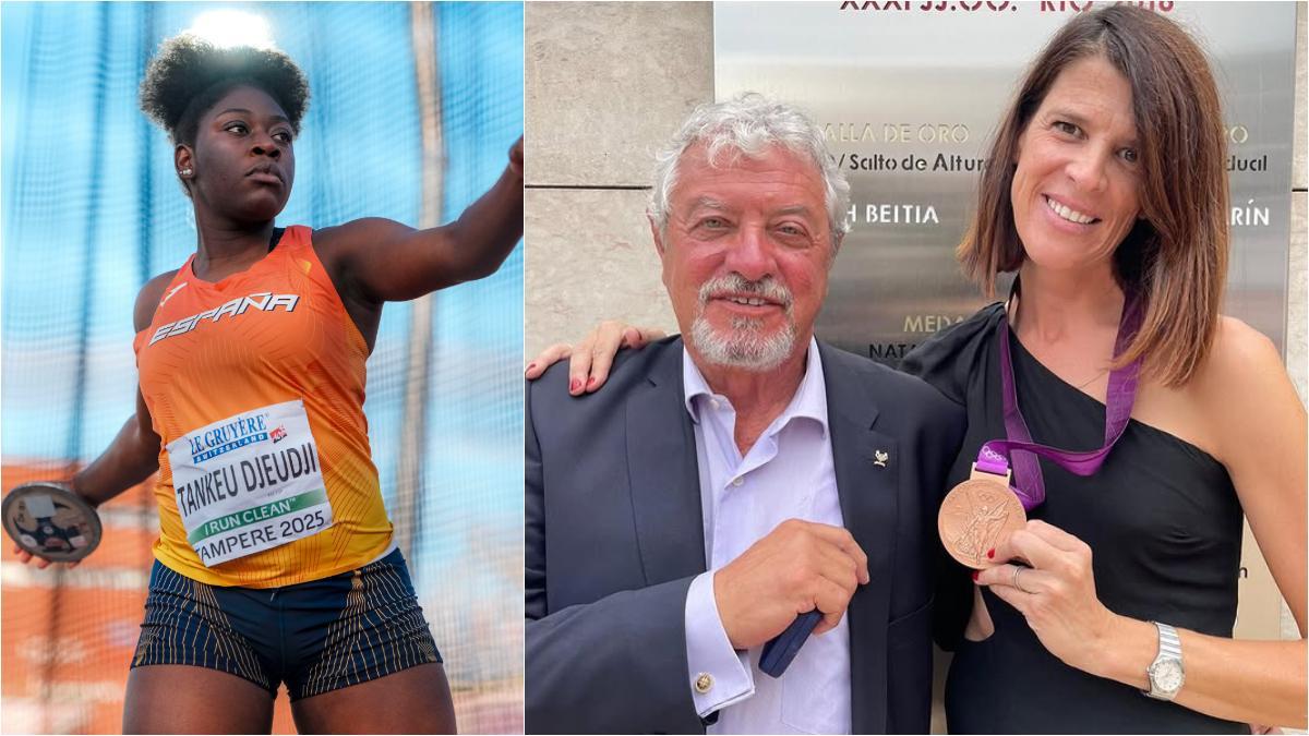 Andrea Tankeu, Ramón Torralbo y Ruth Beitia
