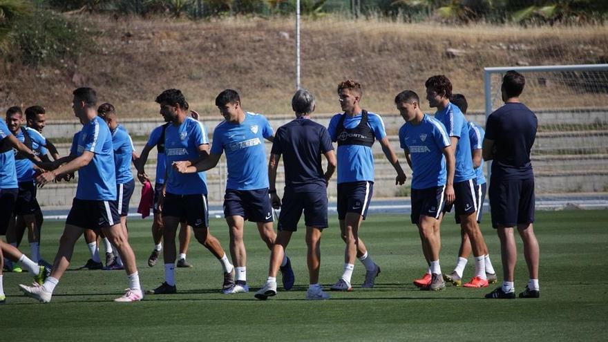 Instantánea de los últimos entrenamientos del Málaga CF la pasada temporada.