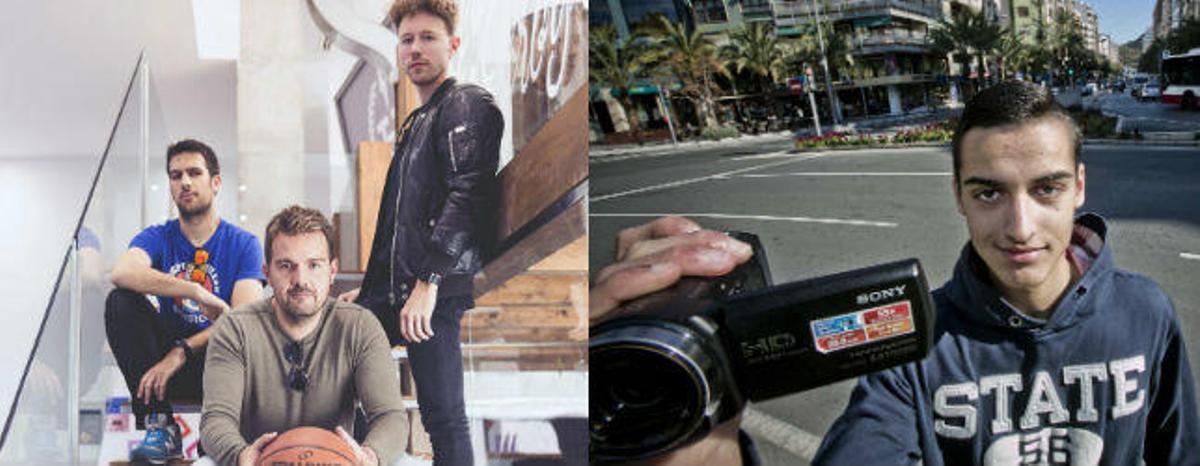 Varios de los directivos de Hawkers y el youtuber alicantino MrGranBomba