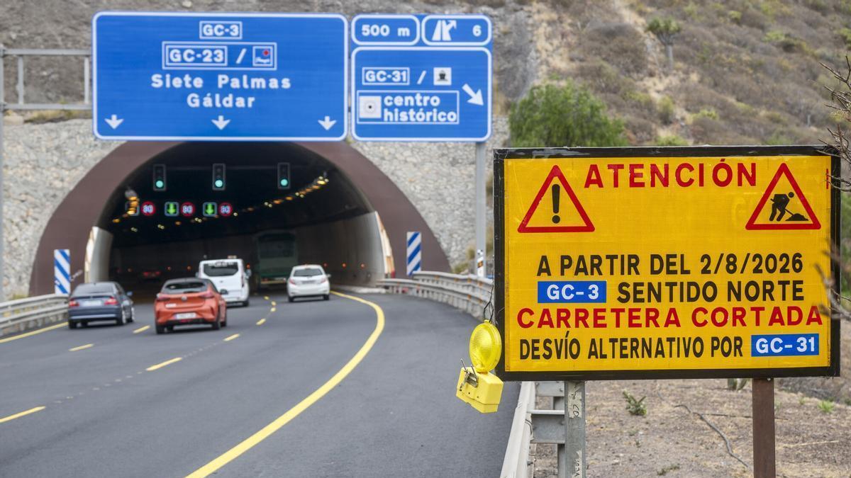 Zonas de cortes de tráfico en el Guiniguada