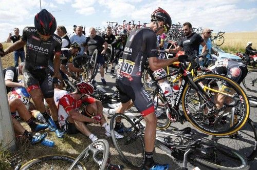 Imágenes de la tercera etapa del Tour de Francia, en la que ha conquistado el triunfo Purito Rodríguez