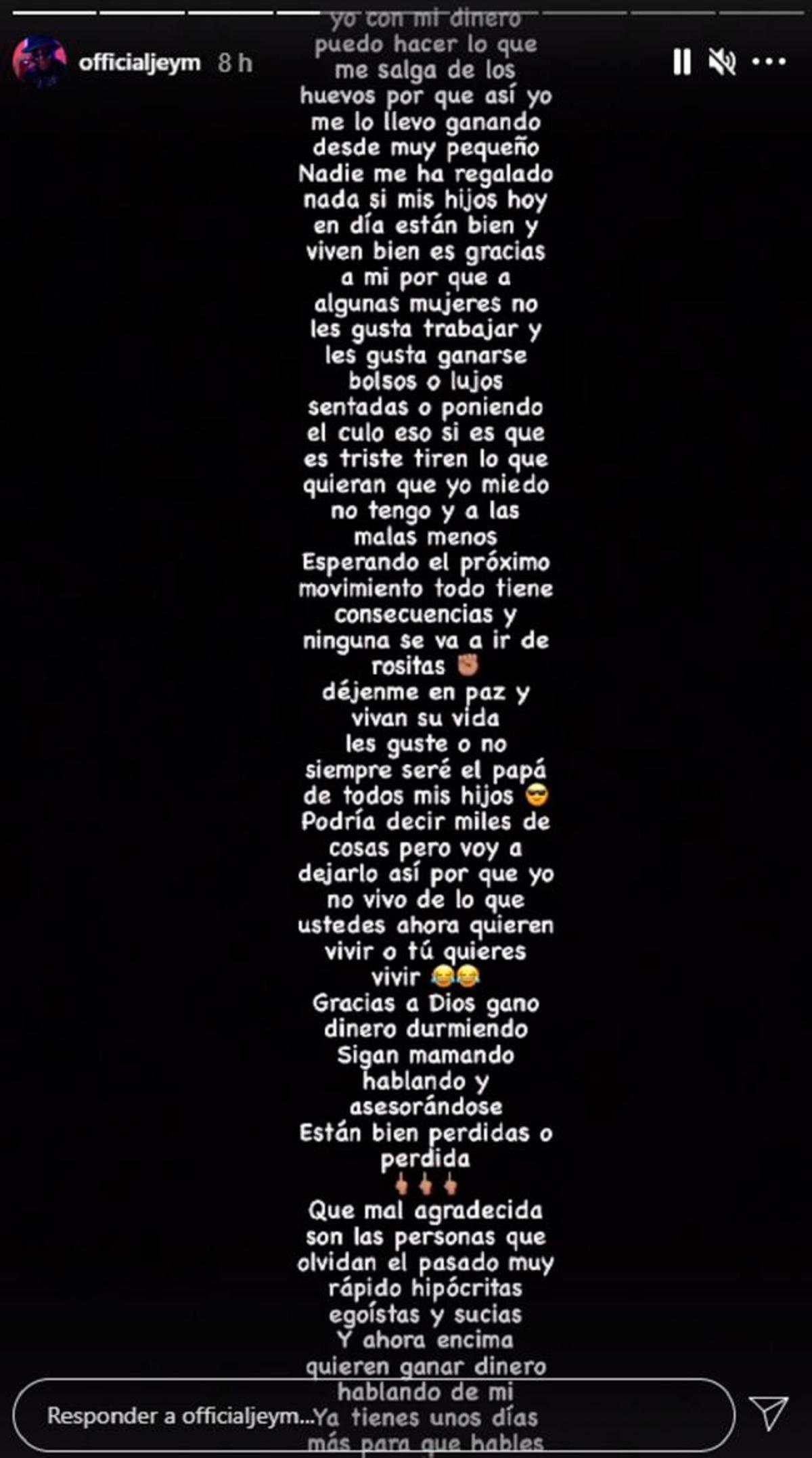 El stories más polémico de Jesé Rodríguez (sobre Melody Santana)