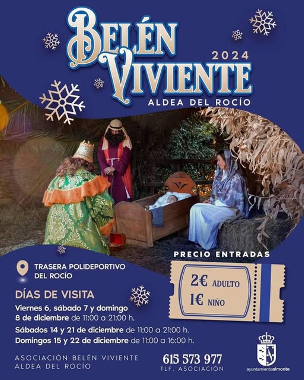 Cartel del Belén Viviente de El Rocío.