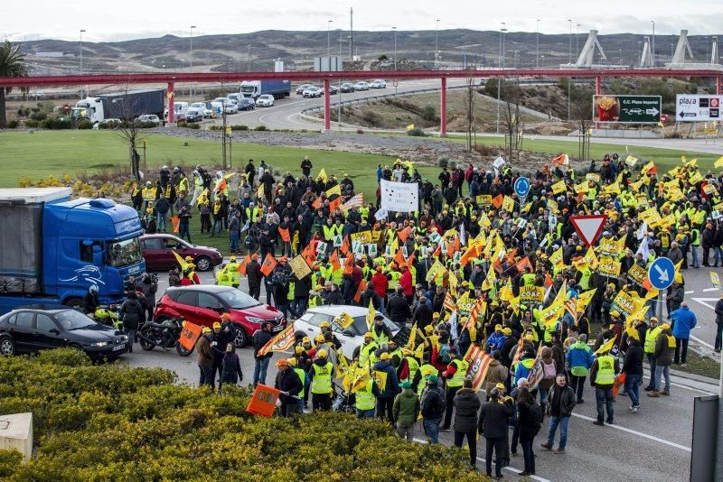 Manifestación de agricultores en Zaragoza