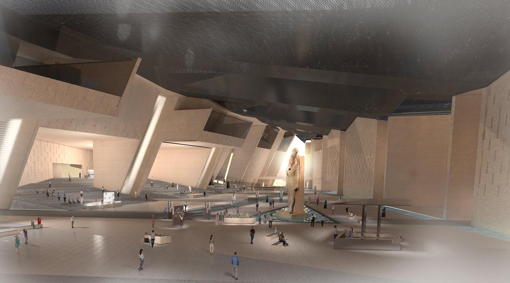 Hall principal del Gran Museo de Egipto